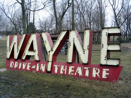 Wayne Drive-In Theatre - Old Sign From Whit Whitworth (newer photo)